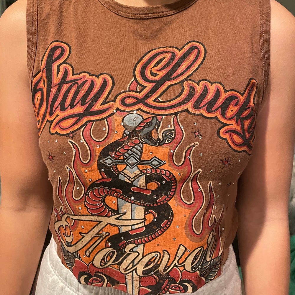 “Stay Lucky” BDG tank top